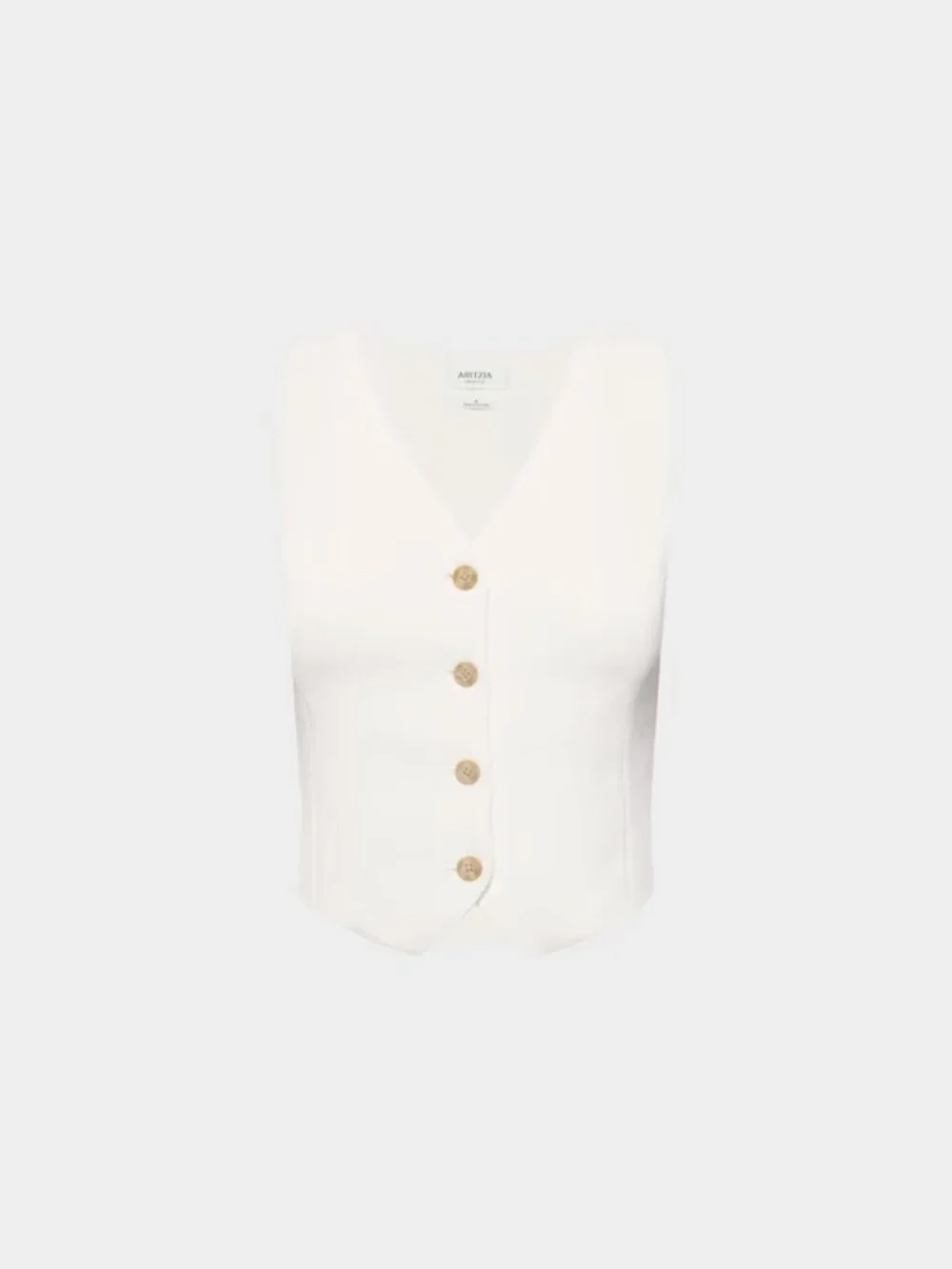 NWT Aritzia WILFRED Pacino Vest - Crepette - Light Birch 10 - Picture 7 of 8